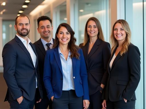 The dedicated team at Southern Cross Communications in their Melbourne office, ready to assist clients.