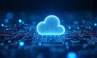 Abstract graphic representing cloud computing infrastructure.